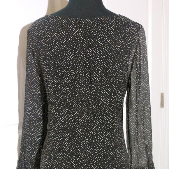 J CREW Long Sleeve Speckled Chiffon Dress 6P - Picture 5 of 7